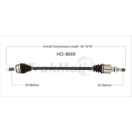 Surtrack Axle New Cv Axle Shaft, HO-8669 HO-8669